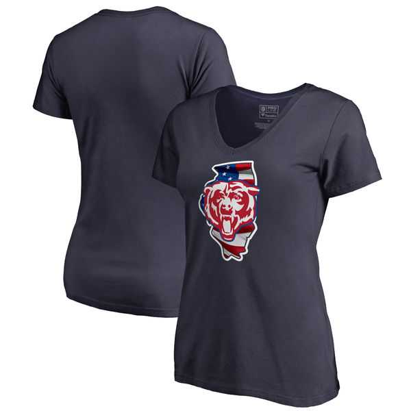 Women Chicago Bears Navy NFL Pro Line by Fanatics Branded Banner State T-Shirt,We sell and wholesale Women Chicago Bears Navy NFL Pro Line by Fanatics Branded Banner State T-Shirt on line form chian!